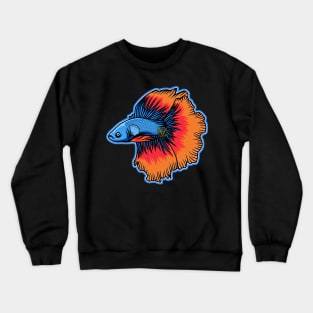 Veil Tail Siamese fighting fish Crewneck Sweatshirt